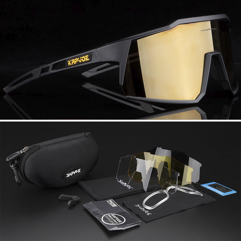 Men's Mountain Cycling Photochromic Goggles, Wind Protection, 1 Lens