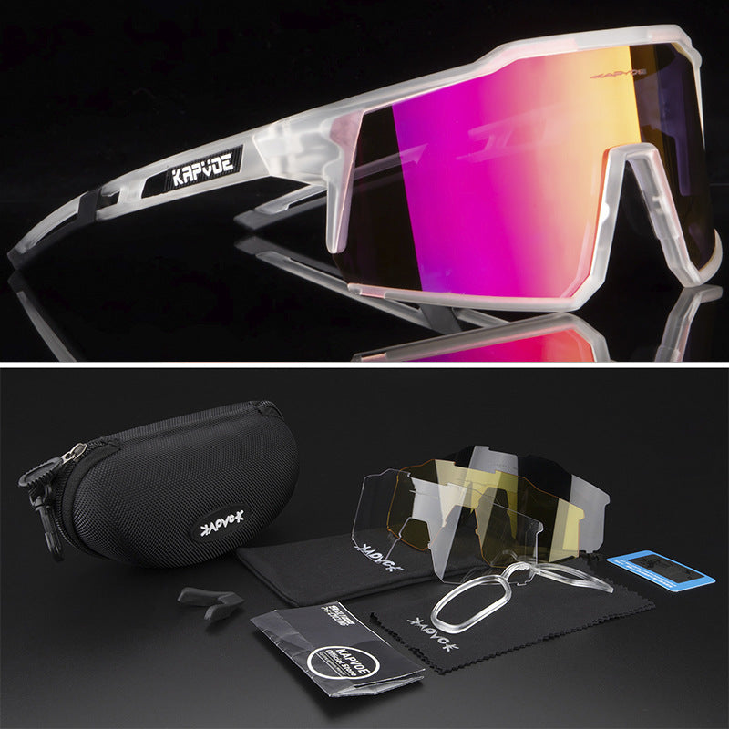 Men's Mountain Cycling Photochromic Goggles, Wind Protection, 1 Lens