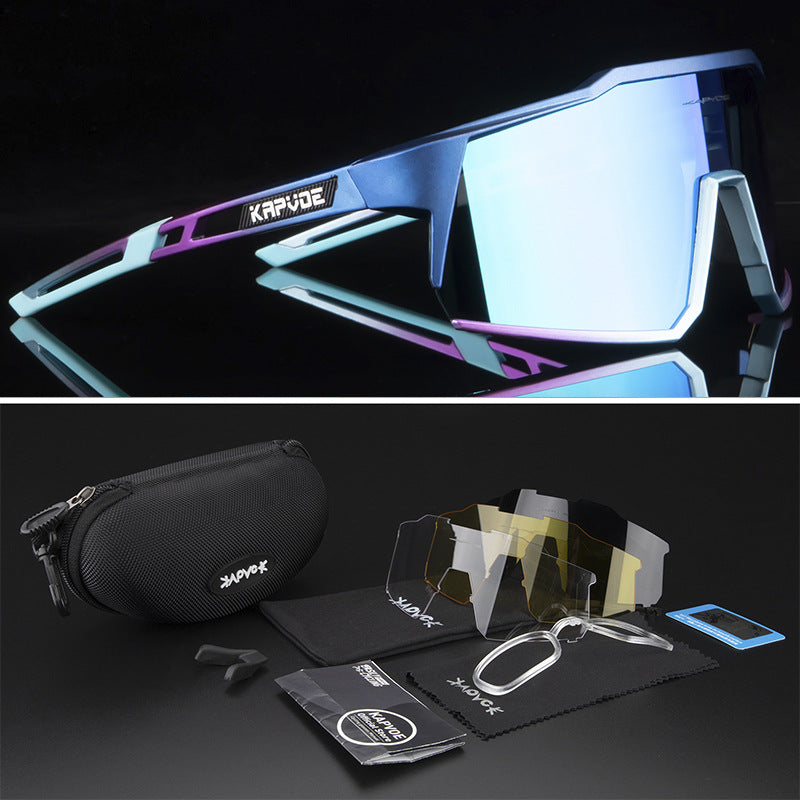 Men's Mountain Cycling Photochromic Goggles, Wind Protection, 1 Lens