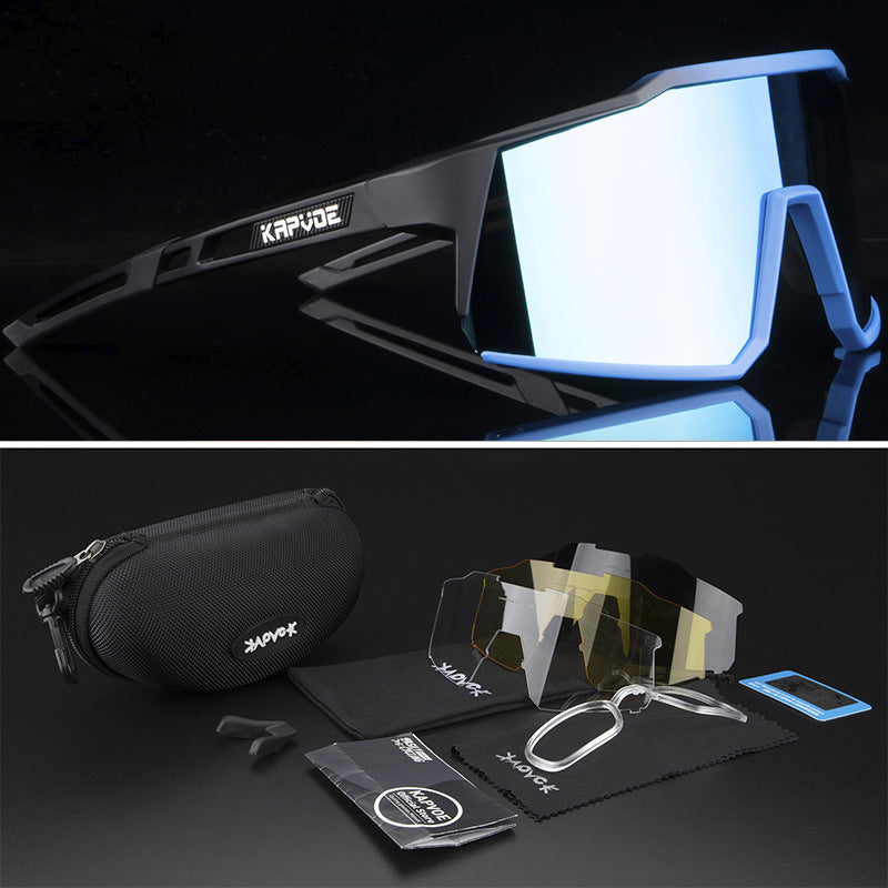 Men's Mountain Cycling Photochromic Goggles, Wind Protection, 1 Lens