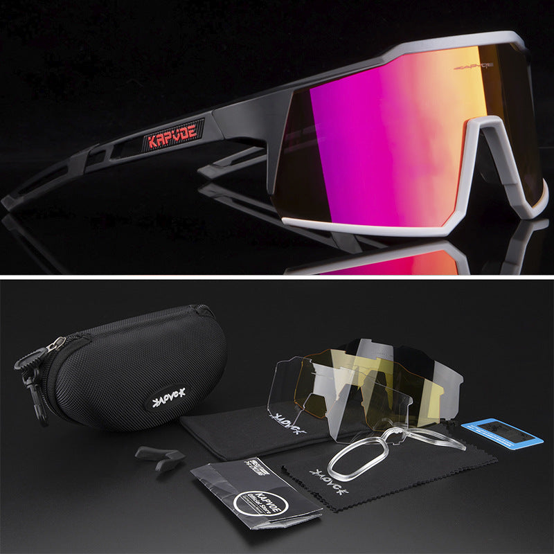 Men's Mountain Cycling Photochromic Goggles, Wind Protection, 1 Lens