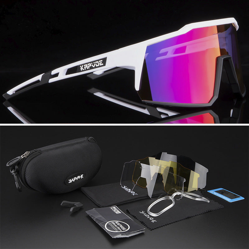 Men's Mountain Cycling Photochromic Goggles, Wind Protection, 1 Lens