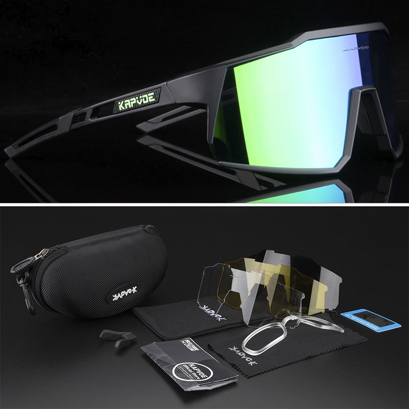 Men's Mountain Cycling Photochromic Goggles, Wind Protection, 1 Lens
