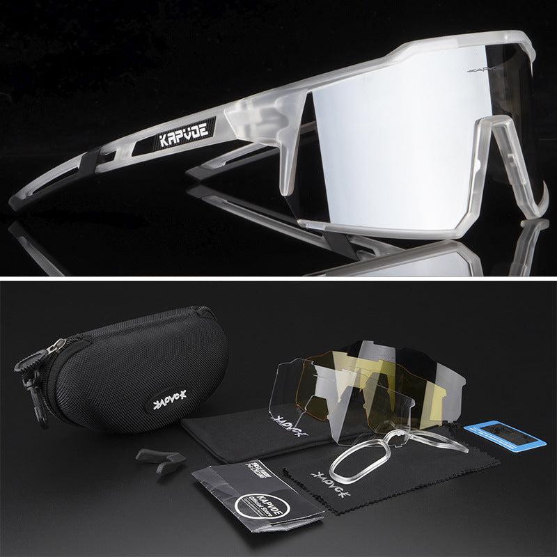 Men's Mountain Cycling Photochromic Goggles, Wind Protection, 1 Lens
