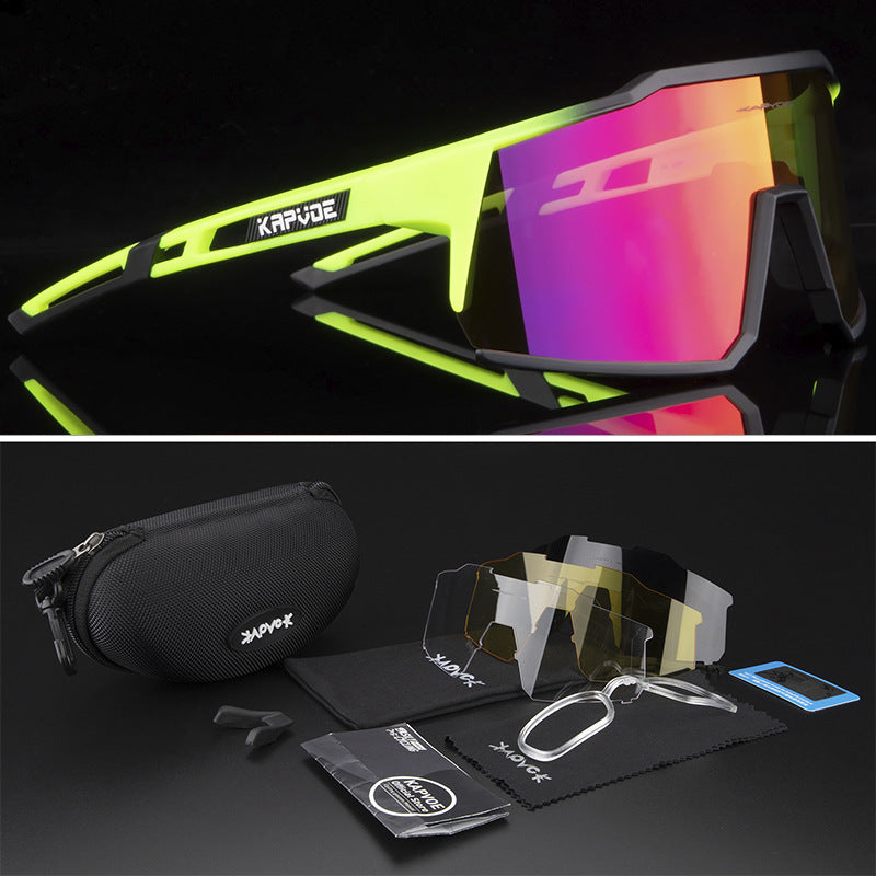 Men's Mountain Cycling Photochromic Goggles, Wind Protection, 1 Lens